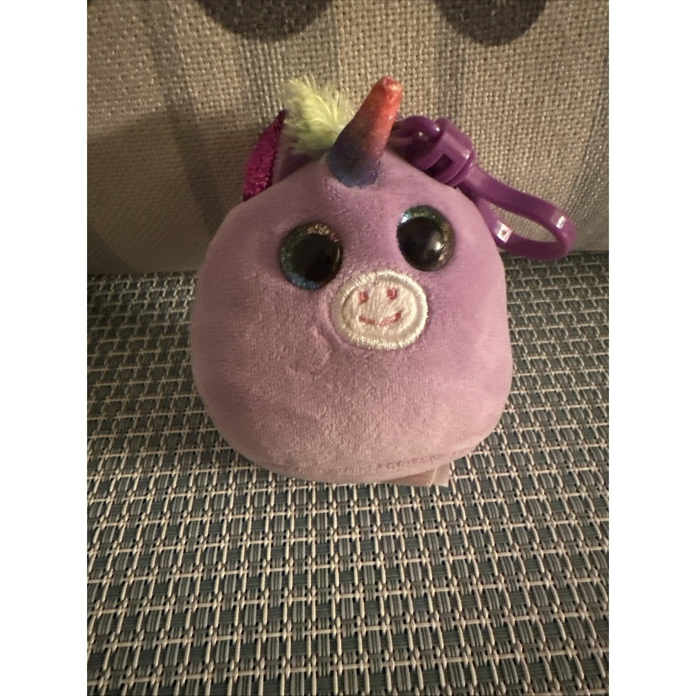 Mini Beanie Squish-A-Boos Rosette the Purple Unicorn